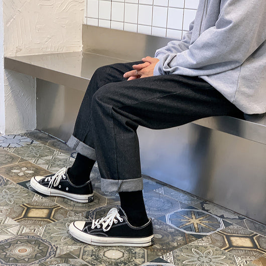 Pantalones Rectos Holgados Estilo Coreano de Corte Versátil - Image 9