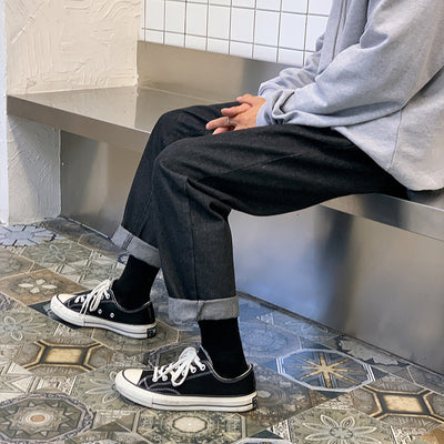 Pantalones Rectos Holgados Estilo Coreano de Corte Versátil - Image 4