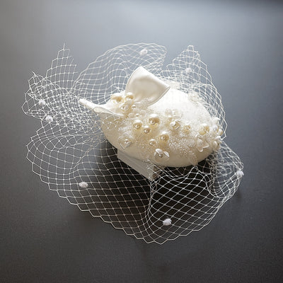 Sombrero Francés para Dama con Perlas y Moño Elegante - Image 6