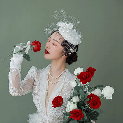 Sombrero Francés para Dama con Perlas y Moño Elegante - Image 7