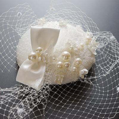Sombrero Francés para Dama con Perlas y Moño Elegante - Image 8