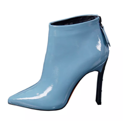 Botas Cortas Stiletto Estilo Británico Punta Fina para Mujer - Image 5