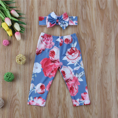Pantalones Básicos para Bebé con Estampado Floral Primavera Verano - Image 7