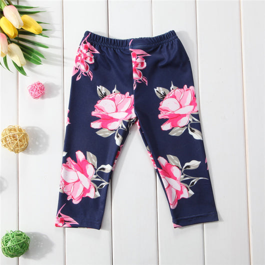 Pantalones Básicos para Bebé con Estampado Floral Primavera Verano - Image 9