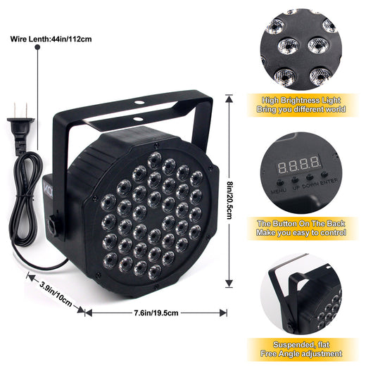 Kit de 36 Luces LED Par RGB para Escenario y Proyección - Image 3