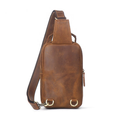 Bolsa de Pecho Pequeña en Cuero de Caballo Premium para Hombre - Image 6