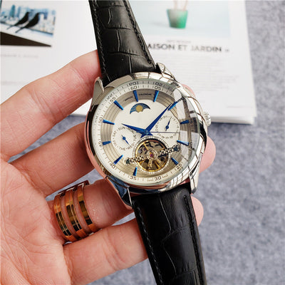 Reloj Automático de Acero con Calendario de 6 Pines para Hombre