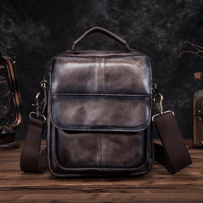 Bolsa Mensajero de Cuero Genuino para Hombre - Estilo Casual y Versátil - Image 5