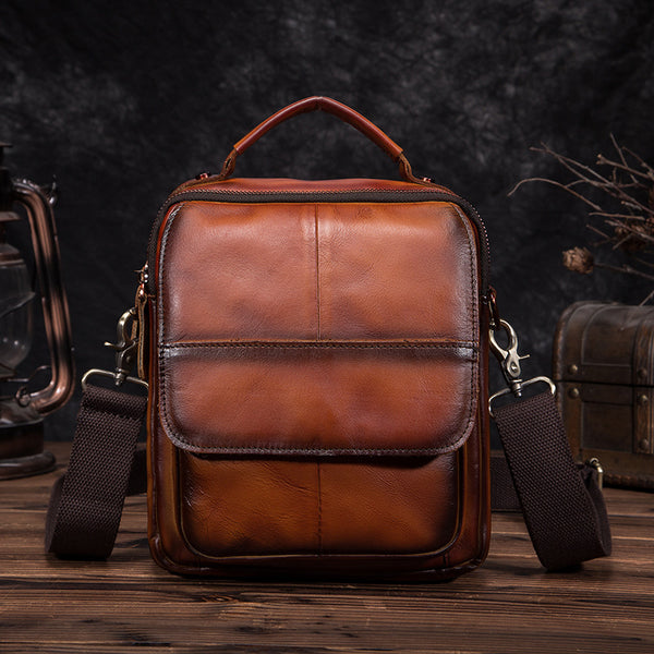 Bolsa Mensajero de Cuero Genuino para Hombre - Estilo Casual y Versátil