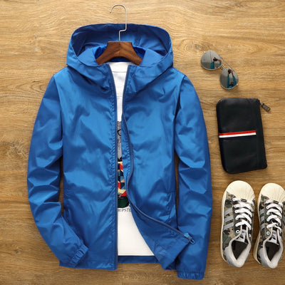 Chaqueta Cortavientos Suelta para Hombre Talla Grande - Image 9