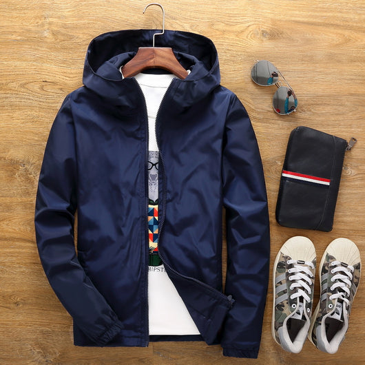 Chaqueta Cortavientos Suelta para Hombre Talla Grande