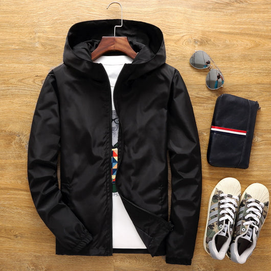 Chaqueta Cortavientos Suelta para Hombre Talla Grande - Image 7
