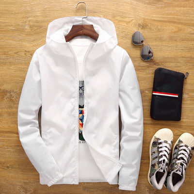 Chaqueta Cortavientos Suelta para Hombre Talla Grande - Image 3