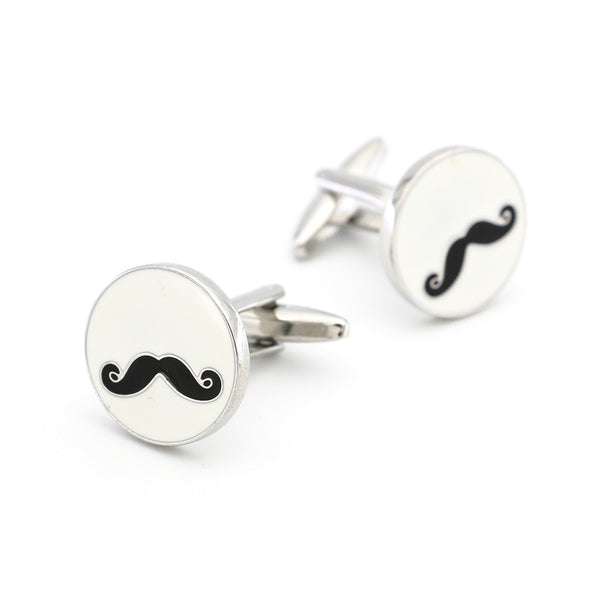 Gemelos de Cobre Metal Redondos Negro para Barba