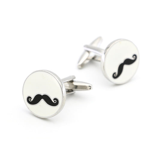 Gemelos de Cobre Metal Redondos Negro para Barba