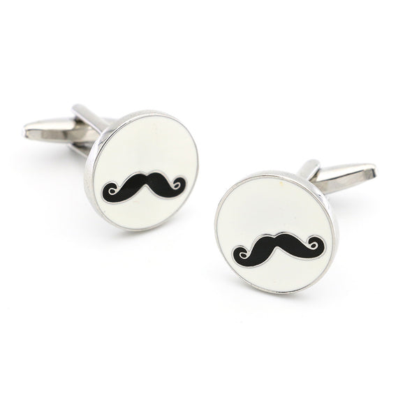 Gemelos de Cobre Metal Redondos Negro para Barba