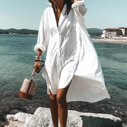 Vestido Camisero Elegante con Estilo Sofisticado - Image 2