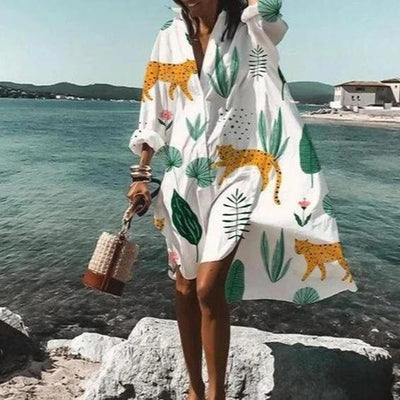 Vestido Camisero Elegante con Estilo Sofisticado - Image 9
