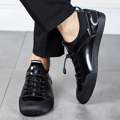 Zapatos Casuales de Cuero para Hombre - Estilo Coreano Moderno