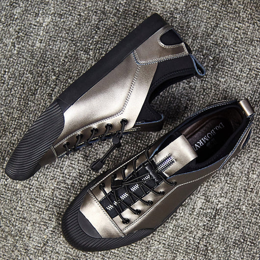 Zapatos Casuales de Cuero para Hombre - Estilo Coreano Moderno - Image 5