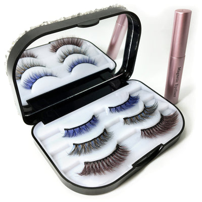 Set de Pestañas Magnéticas de Color con Líquido Adhesivo