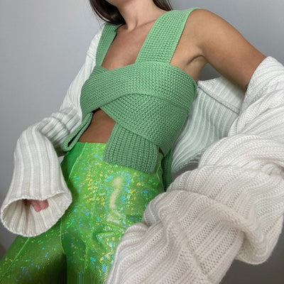 Chaleco Suéter Tejido sin Mangas - Top Casual Sexy para Mujer - Image 14