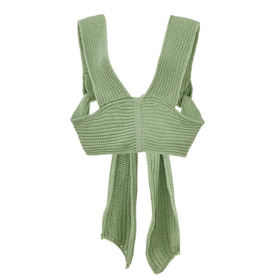 Chaleco Suéter Tejido sin Mangas - Top Casual Sexy para Mujer - Image 18