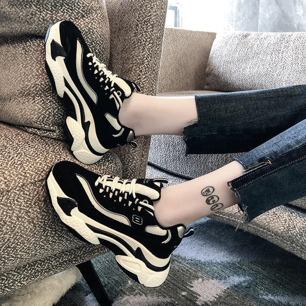 Zapatillas Deportivas Casuales con Suela Gruesa y Altura Aumentada para Mujer