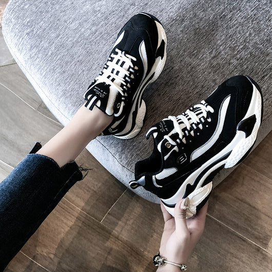 Zapatillas Deportivas Casuales con Suela Gruesa y Altura Aumentada para Mujer - Image 3