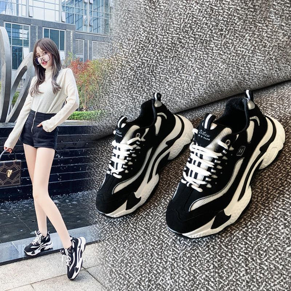 Zapatillas Deportivas Casuales con Suela Gruesa y Altura Aumentada para Mujer