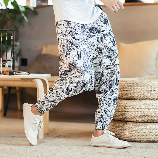 Pantalones de Lino Sueltos Estilo Hip-Hop Casual para Hombre - Image 4