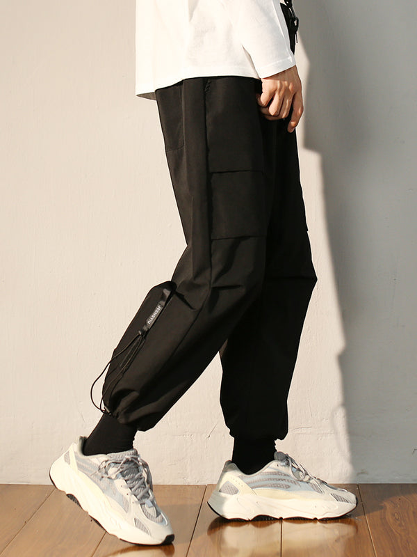 Pantalones Overol Fleece Plus para Hombre - Estilo Casual Otoño Invierno