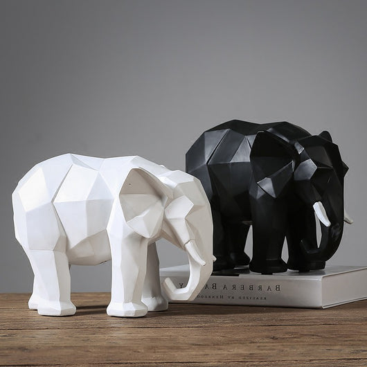 Elefante Geométrico de Resina - Decoración Artesanal Moderna - Image 10