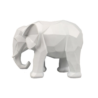 Elefante Geométrico de Resina - Decoración Artesanal Moderna - Image 3
