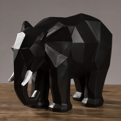 Elefante Geométrico de Resina - Decoración Artesanal Moderna - Image 2