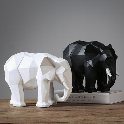 Elefante Geométrico de Resina - Decoración Artesanal Moderna - Image 5