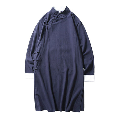 Camisa Casual Hombre Estilo Chino con Cierre Oblicuo - Image 5