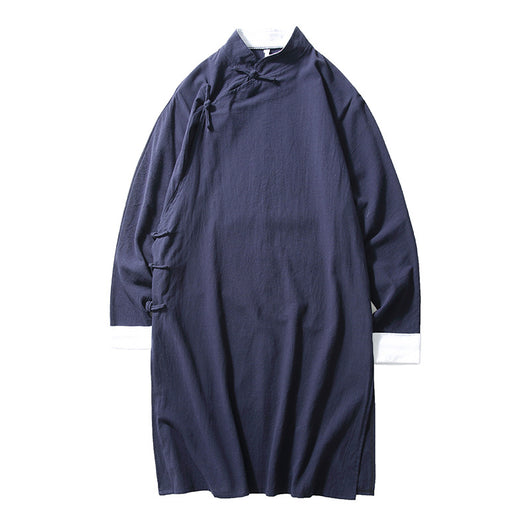 Camisa Casual Hombre Estilo Chino con Cierre Oblicuo - Image 5