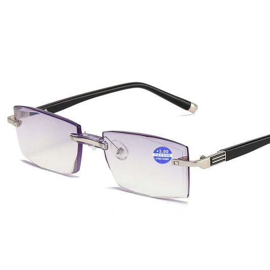 Gafas sin Marco con Filtro Luz Azul y Corte de Diamante - Image 2