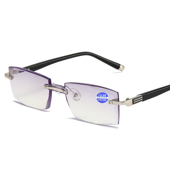 Gafas sin Marco con Filtro Luz Azul y Corte de Diamante