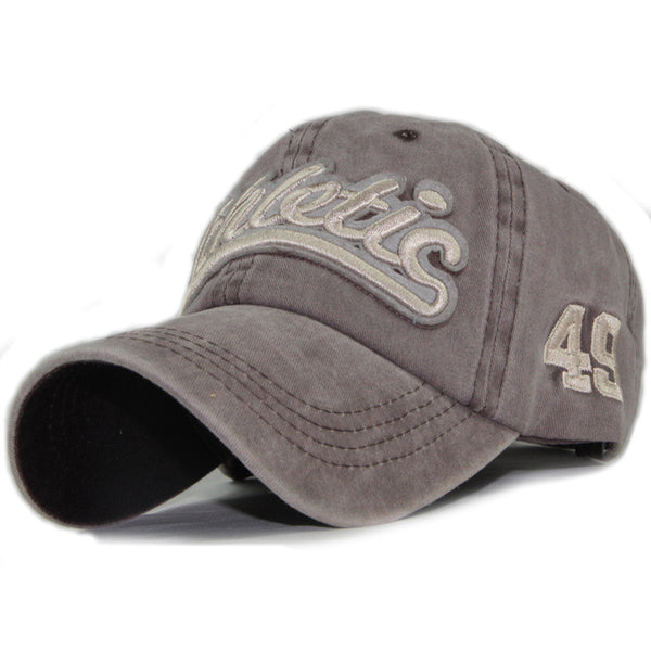 Gorra de Béisbol de Algodón Puro Lavado con Parche Bordado