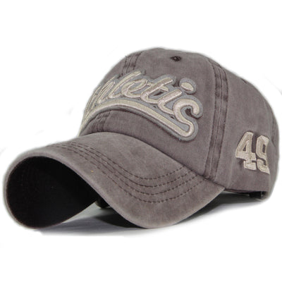 Gorra de Béisbol de Algodón Puro Lavado con Parche Bordado