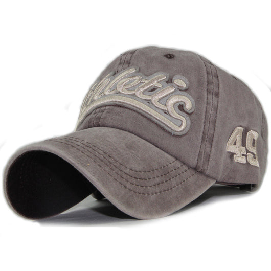 Gorra de Béisbol de Algodón Puro Lavado con Parche Bordado