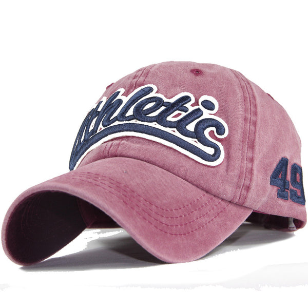 Gorra de Béisbol de Algodón Puro Lavado con Parche Bordado