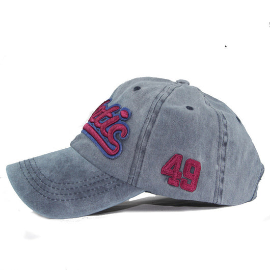 Gorra de Béisbol de Algodón Puro Lavado con Parche Bordado - Image 3