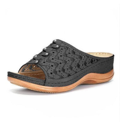 Sandalias Casuales Mujer con Suela Gruesa y Diseño Drapeado - Image 3