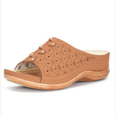 Sandalias Casuales Mujer con Suela Gruesa y Diseño Drapeado - Image 2