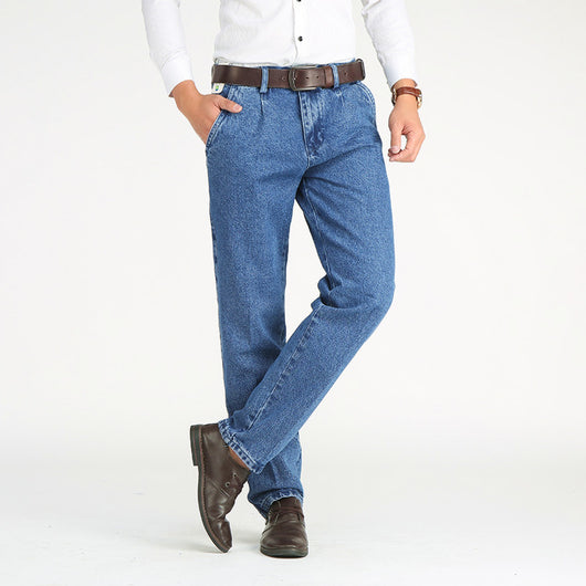 Pantalones Vaqueros Hombre Cintura Alta Rectos Elásticos - Image 5