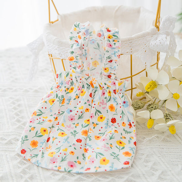 Falda Antimoho Floral con Arnés para Gatos