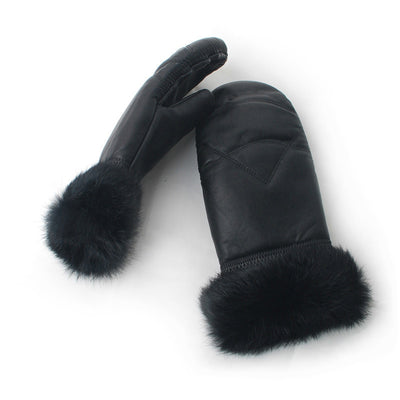 Guantes de Cuero para Mujer Invierno Acolchados Cálidos Ciclismo Casual - Image 14